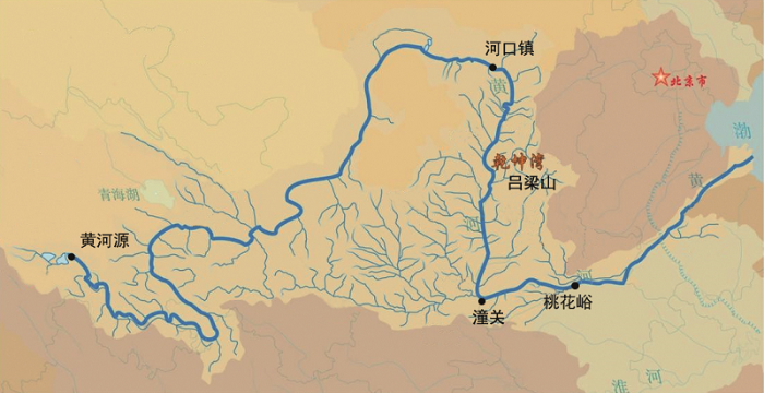 黄河示意图 简易图片